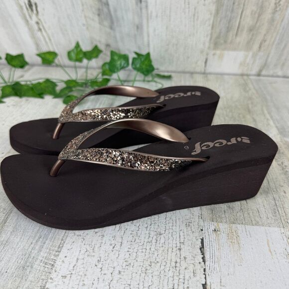 Reef Women's Mid Mist brown Sandal size 6 - Picture 2 of 8